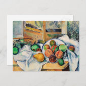 Carte Postale Cezanne - Une table d'angle (Devant / Derrière)