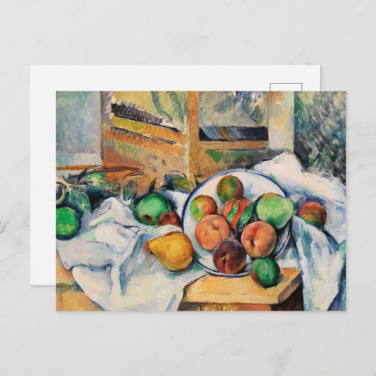 Carte Postale Cezanne - Une table d'angle (Devant / Derrière)