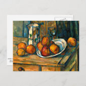 Carte Postale Cezanne - Vie morte avec Jug de Lait et Fruit (Devant / Derrière)
