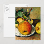 Carte Postale Cezanne - Vie morte avec pommes (Devant / Derrière)