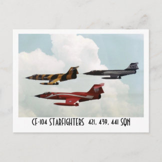 CARTE POSTALE CF-104 STARFIGHTER