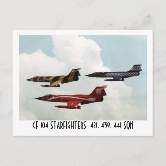 CARTE POSTALE CF-104 STARFIGHTER (Devant)