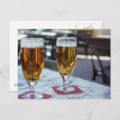 Carte Postale Chablis; deux bières cool à 42 degrés chaud été (Devant / Derrière)