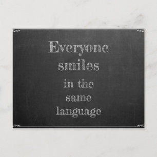 Carte Postale Chacun sourit dans la même langue