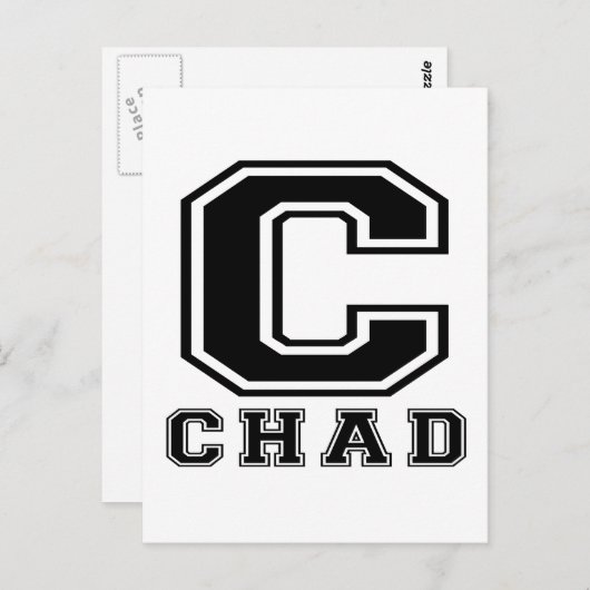 Carte Postale Chad Designs (Devant / Derrière)
