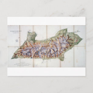 Carte Postale Chain of Mont Blanc, from an actual survey in