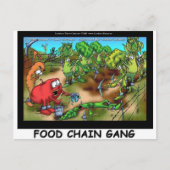 Carte Postale Chaîne alimentaire Gang Drôle Dons Tee - shirts et (Devant)