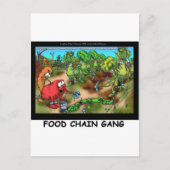 Carte Postale Chaîne alimentaire Gang Drôle Dons Tee - shirts et (Devant)