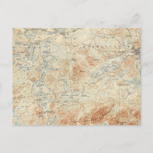 Carte Postale Chaîne du lac Saranac (lacs inférieur, moyen et su