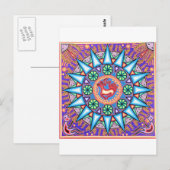 Carte Postale Chaîne mexicaine - Soleil géométrique (Devant / Derrière)