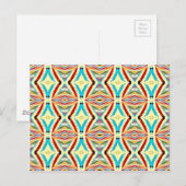 Carte Postale Chaînes Abstraites multicolores. Motif géométrique (Devant / Derrière)