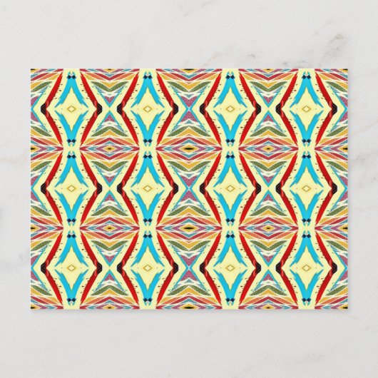 Carte Postale Chaînes Abstraites multicolores. Motif géométrique (Devant)