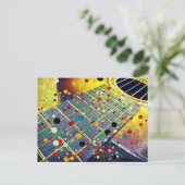 Carte Postale Chaînes de guitare Aquarelle musicale (Debout devant)