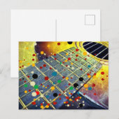 Carte Postale Chaînes de guitare Aquarelle musicale (Devant / Derrière)