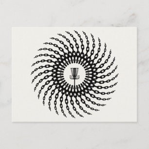 Carte Postale Chaînes de panier de golf sur disque