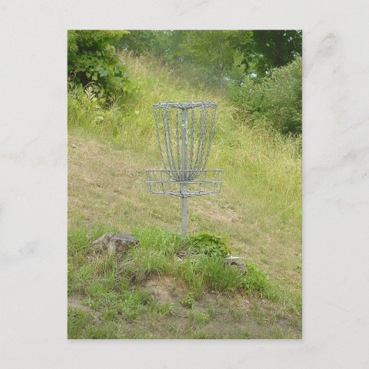 Carte Postale Chaînes d'un panier de golf sur disque (Devant)