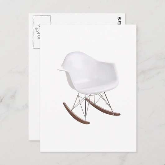 Carte Postale Chaise à roche Charles & Ray Eames Shell Eiffel (Devant / Derrière)