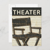 Carte Postale Chaise de cinéma vintage (Devant / Derrière)