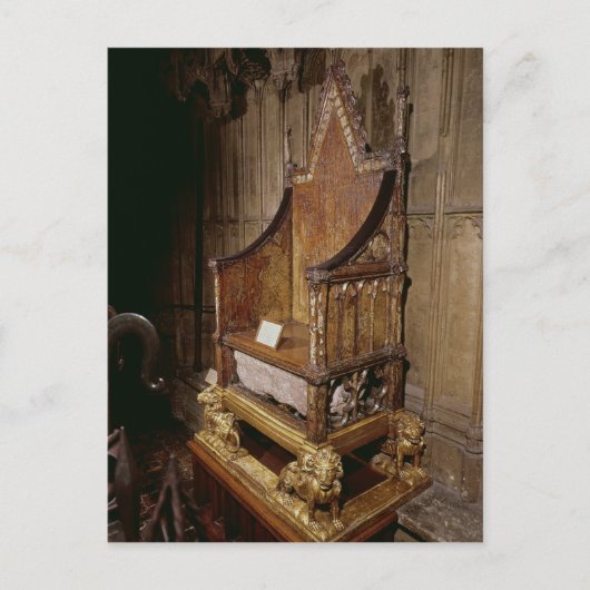 Carte Postale Chaise de couronnement faite pour Edward I par 'Wa (Devant)