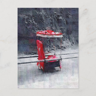 Carte Postale Chaise de dedan rouge chinois