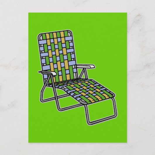Carte Postale Chaise de pelouse Chaise Lounge (Devant)