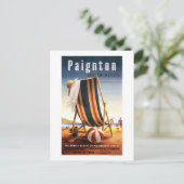 Carte Postale Chaise de plage et affiche de balle de British Rai (Debout devant)