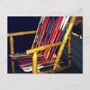 Carte Postale Chaise de ski Chaises Cool à faire avec vieux ski