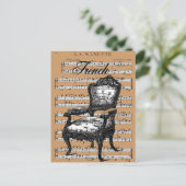 Carte Postale Chaise et musique vintage (Debout devant)