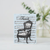 Carte Postale Chaise et musique vintage (Debout devant)