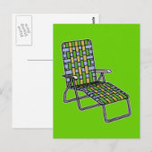 Carte Postale Chaise longue de jardin (Devant / Derrière)