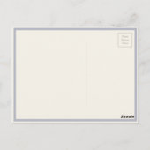 Carte Postale Chaise Longue Rayée Bleue Victorienne (Dos)