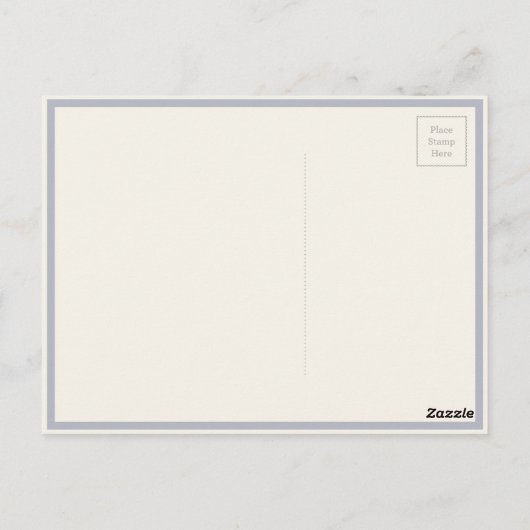 Carte Postale Chaise Longue Rayée Bleue Victorienne (Dos)