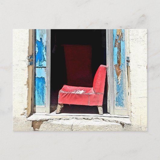 CARTE POSTALE CHAISE ROUGE (Devant)