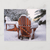 Carte Postale Chaises Adirondack Neige en hiver Photo (Devant)