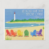 Carte Postale Chaises de plage et phare Inspiration (Devant)