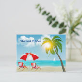 Carte Postale Chaises De Plage Les Plus Chauds (Debout devant)