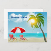 Carte Postale Chaises De Plage Les Plus Chauds (Devant / Derrière)