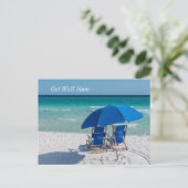 Carte Postale Chaises et parasol de Destin en Floride pour un pr (Debout devant)