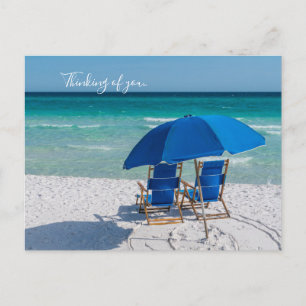 Carte Postale Chaises et parasol de Destin Floride en pensant à 