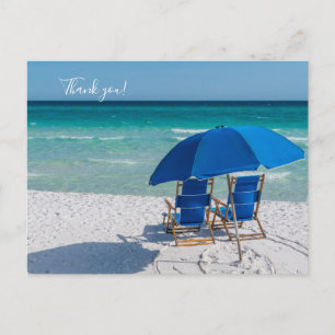 Carte Postale Chaises et parasol de Destin Floride Merci