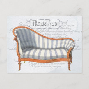 Carte Postale Chaises Longues Françaises Vintage Merci personnal