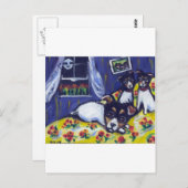 Carte Postale Chaises longues Rat terrier (Devant / Derrière)