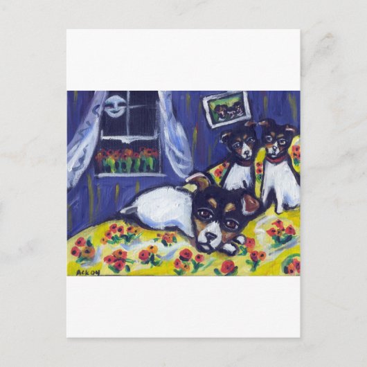 Carte Postale Chaises longues Rat terrier (Devant)