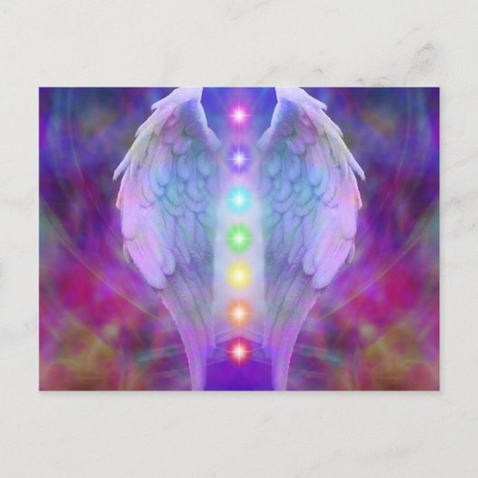Carte Postale chakra, ange, guérisseur, guérison de dieu, anges, (Devant)