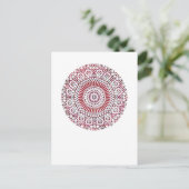 Carte Postale chakra rouge cercle mosaïque (Debout devant)