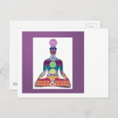 Carte Postale Chakra Système Yoga Méditation Bien-Être NVN656 (Devant / Derrière)