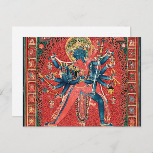 Carte Postale Chakrasamvara Et Consort Vajravarahi (Devant / Derrière)