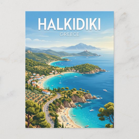 Carte Postale Chalcidique Grèce (Devant)