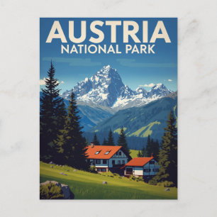 Carte Postale Chalet alpin du parc national d'Autriche