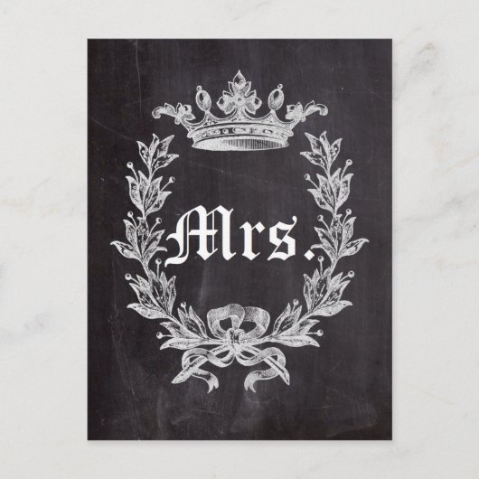 Carte Postale Chalet de mariée de lune de miel future Mme. (Devant)